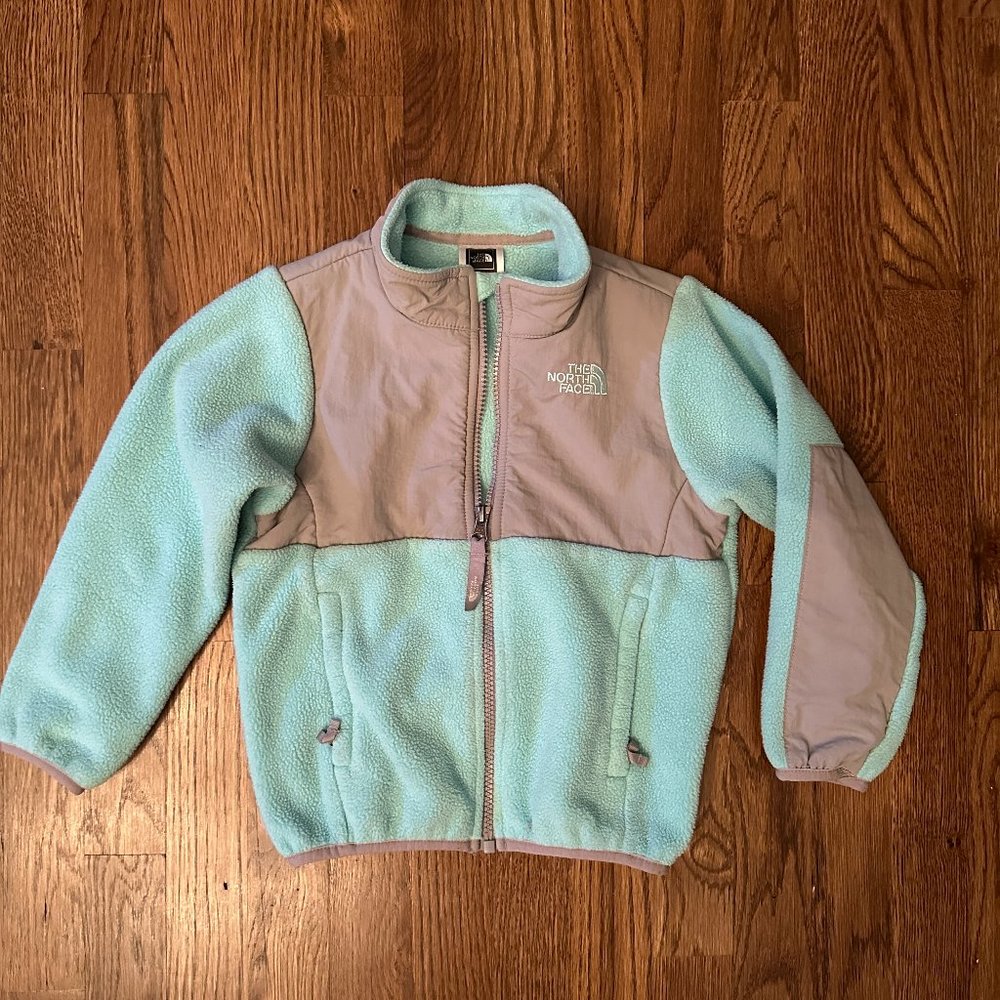 Teal Kids North Face Zip Up Size 4